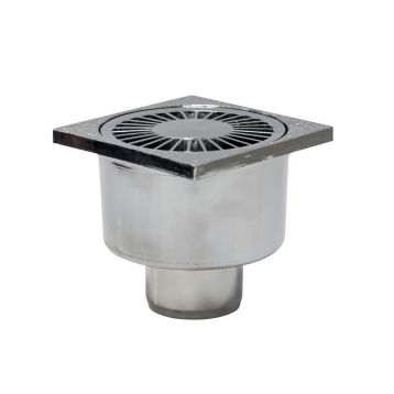 Трап вертикальний пластиковий хромований Ø50 х 100 мм REDI s.p.a. (CV10JCR / E2222CR)