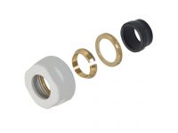 Гайка для мідної труби Carlo Poletti Srl Ø15 мм x 3/4" EK WHITE MATT (A33109E9016OEK)