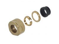 Carlo Poletti Гайка для медной трубы Ø15 мм x 3/4" EK PVD PALE GOLD BRUSHED (A33109PVDPGBEK)