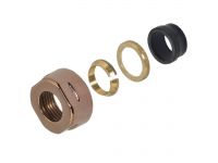 Carlo Poletti Гайка для мідної труби Ø15 мм x 3/4" EK PVD COPPER BRONZE GLOSS (A33109PVDRGGEK)