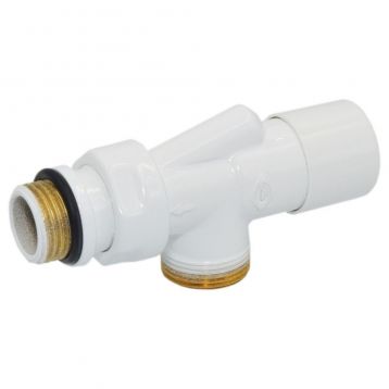 Кран відсік. реверс. БІЛИЙ корпус+штуцер Ø1/2" х 24-19 FIRST REVERSA Carlo Poletti Srl (V19811EF)