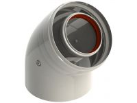 Колено коаксиальный для традиционных котлов d60/100 mm - 45 ° GROPPALLI S.R.L. (A311289)
