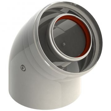 Колено коаксиальный для традиционных котлов d60/100 mm - 45 ° GROPPALLI S.R.L. (A311289)