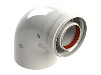 Колено коаксиальный для традиционных котлов d60/100 mm - 90 ° GROPPALLI S.R.L. (A31699)