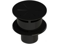 A523138 Кінцевий вітрозахисний вертикальний елемент Ø80 mm (PP NERO OPACO)