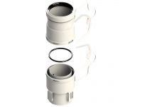 Адаптер-перехідник з гофрованої на жорстку трубу d80 mm (2 шт.) GROPPALLI SRL (BB11521)