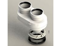 Подвійний універсальний комплект розподільчого ПЗ/ГВ з d60/100 на d80/80 GROPPALLI SRL (BB11550)