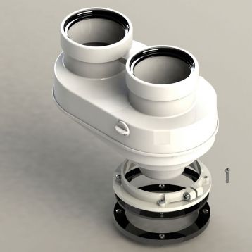 Подвійний універсальний комплект розподільчого ПЗ/ГВ з d60/100 на d80/80 GROPPALLI SRL (BB11550)