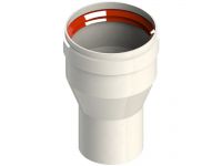 A311885 Перехідник для традиційних котлів Ø60 mm - Ø80 mm (гладкий кінцевик - розтруб)