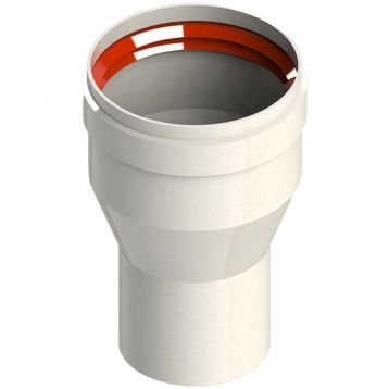 A311885 Перехідник для традиційних котлів Ø60 mm - Ø80 mm (гладкий кінцевик - розтруб)