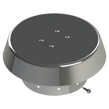 A115342 Кінцевий вітрозахисний вертикальний елемент Ø100 mm (нержавійка)