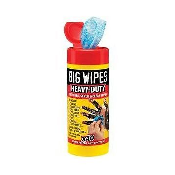 Серветки чистячі промислові 17 см х 25 см туба 48 шт BIG WIPES INDUSTRIAL "+" (20294008) - 1