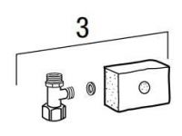 820209 Запірний клапан + захисна губка Ø1/2" x 3/8" MEDUSA/RIOS/EGEA/ANGEL Valsir (VS0820209)
