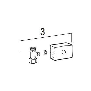 820209 Запірний клапан + захисна губка Ø1/2" x 3/8" MEDUSA/RIOS/EGEA/ANGEL Valsir (VS0820209)