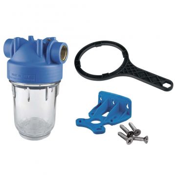 Фильтр-колба Atlas Filtri DP MONO TS (прозрачная) Ø1" OT (латунь) 5" 45°C 8 bar KIT (RA1270701)