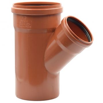 Редукционный тройник (наружная канализация) Ø250/110 45° PVC (Ral 8023) REDI s.p.a. (0313391)