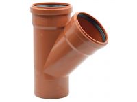 080125E Трійник редукційній (зовнішня каналізація) 125/125 45 ° PVC (Ral 8023) REDI spa