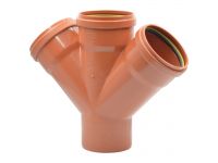 0361141 Хрестовина (зовнішня каналізація) 110 45° PVC (Ral 8023) REDI s.p.a.