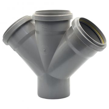 Хрестовина (зовнішня каналізація) Ø125 45° PVC (Ral 7037) REDI s.p.a. (0361242)