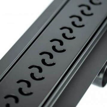 Решетка ARCO BLACK нержавеющая полированная L700 мм Capricorn S.A. (9-2993-700-00-35-10)