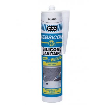 890501 / 891501 Силікон з фунгіцидом білий GEBSICONE W2 310 мл GEB SAS (891501 / 890501)