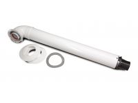 Комплект дымоход коаксиальный удлинитель для турбированых / традиционных котлов d60/100 AL + Fe Bosch, Buderus