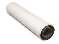 Коаксиальный дымоход удлинитель с раструбом для турбированного газового котла d60/100 AL+FE L-0,5м