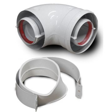 Стартовий кут (установчі) 60/100 для котла Baxi, Western, Viessmann, Kiturami