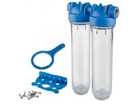 Atlas Filtri DP DUO TS (прозрачные) 1/2" OT (латунь) 20" KIT (RA1391301)