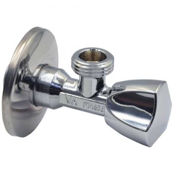 Кран вентильний для сантехприладів Ø1/2" х 1/2" трикутна ручка VA Albertoni srl (C428685)