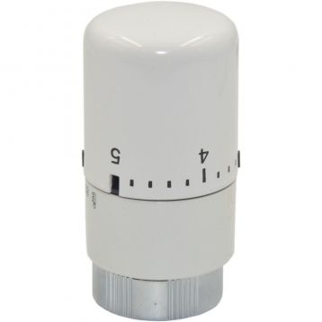 Термостатическая латунная головка (род. сенсор) БЕЛАЯ/ХРОМ ГАЙКА M30 x 1,5 Carlo Poletti Srl (A40900E)