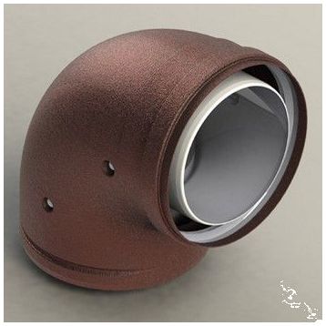 Колено с изоляцией для конденсационных котлов Ø80 мм (кожух Ø100мм) COPPER GROPPALLI S.R.L (A44.040.000005)