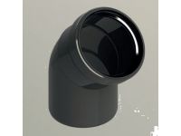 Колено BLACK PP для конденсационных котлов Ø80 мм - 45° GROPPALLI S.R.L. (B0N.011.000372)