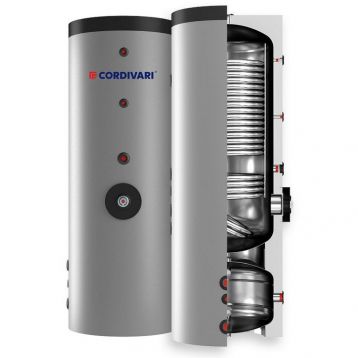 Бойлер комбинированный + буфер ТН 300/85 л BOLLY® 2 HY XL INOX CLASS A (2 змеевика) Cordivari srl