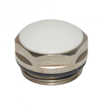 Заглушка Ø1/2" З з білою пластиковою вставкою (ущільнення EPDM) Marvit Spa (103100099)