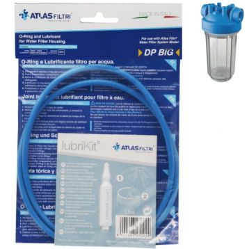 Набір кільце ущільнювальне для колби Atlas Filtri BIG (2 шт) та однодозовий змащувач (RE9020678)