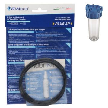 Набір кільце ущільнювальне для колби Atlas Filtri 3P (2 шт) та однодозовий змащувач. (RE9020677)