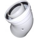 Коаксиальное колено 45 градусов для конденсационного газового котла d60/100 PP-R + FE (TR.6045 С)