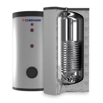 Бойлер (нержавійка) 200 л BOLLY® 1 XL XB INOX CLASS A (1 змійовик) Cordivari srl