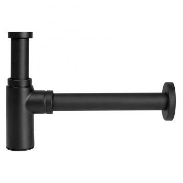 Сифон латунний чорний NERO для умивальника (під автопробку) BRIGITTE Ø32 х 1 1/4" (486114N)