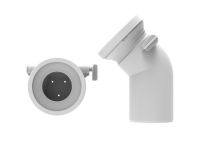 58112 Коліно з зворотнім клапаном для унітазу 22° SANIT (Germany) (58.112.01..0000)