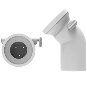 58112 Коліно з зворотнім клапаном для унітазу 22° SANIT (Germany) (58.112.01..0000)