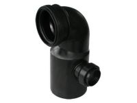 58902 Коліно 90° з правим відводом Ø50/40 до інсталяції Ø110/90 SANIT (Germany) (58.902.00..0000)