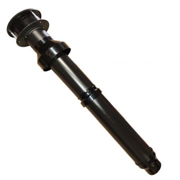 Дымоход коаксиальный с ветрозащитой для котлов вертикальная d80/125 c переходником d60/100