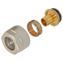 Гайка с ниппелем Ø16 х 2,2 х 3/4" никель (ПЭ) GENERAL FITTINGS (330080N051622A)