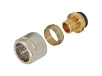 Гайка с ниппелем Ø20 х 2,8 х 3/4" никель (ПЭ) GENERAL FITTINGS (330080N052028A)
