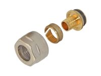 Гайка с ниппелем Ø16 х 2,0 х 3/4" никель (ПЭ) GENERAL FITTINGS (330080N051620A)