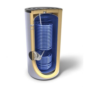 Бойлер 300 л для теплових насосів EV 2x5 2x12 S2 300 65 HP (2 теплообмінника) TESY OOD (305255)