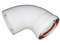 Колено коаксиальное 90 градусов для турбированного газового котла d80/125 (TR12590) - 1