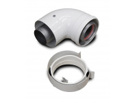 Стартовый угол (установочные) 60/100 для котла Vaillant, Ariston, C&M, Saunier Duval, Protherm